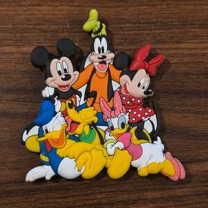 Disney Parks Fab Five Mickey Minnie Donald Daisy Goofy Rubber Fridge Magnet 3x3